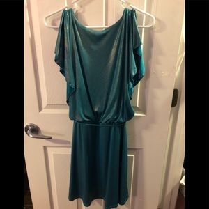 Blue & Gold Speckless Dress Small